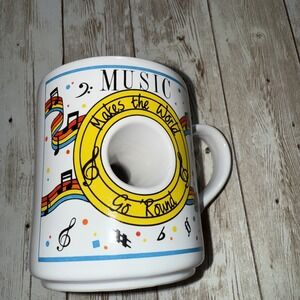 Mug Coffee Cup Music Makes the World Go Round Record Unique Gift Papel Freelance